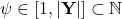 \psi \in [1,|\textbf{Y}|] \subset\mathbb{N}